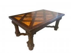 Gothic Revival Oak Draw Leaf Dining Table - 4330254