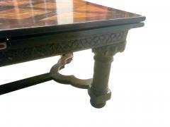Gothic Revival Oak Draw Leaf Dining Table - 4330258