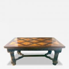 Gothic Revival Oak Draw Leaf Dining Table - 4332620