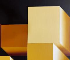 Grace Alhades Vintage Abstract Op Art Painting by Grace Alhades and Marty Sherma - 3650774