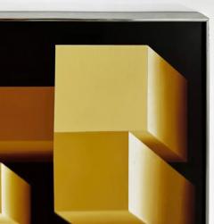 Grace Alhades Vintage Abstract Op Art Painting by Grace Alhades and Marty Sherma - 3650806