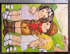 Grace Drayton Three Rosy Cheek Children Children Book Illustration Female Illustrator 1920s - 3621732