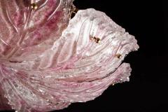 Graceful Pink Leaves Murano Glass Ceiling Light 1970 - 1811368