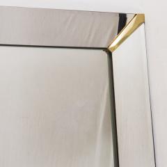 Grand Beveled Mirror with Brass Accents - 2999212