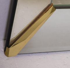 Grand Beveled Mirror with Brass Accents - 2999213