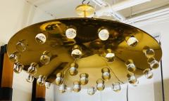 Grand French 1960s Crystal Flush Ceiling Light Midcentury - 4237432