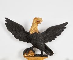 Grand Gilt Convex Eagle Girandole Mirror - 3720758