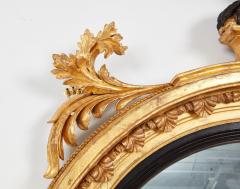 Grand Gilt Convex Eagle Girandole Mirror - 3720761