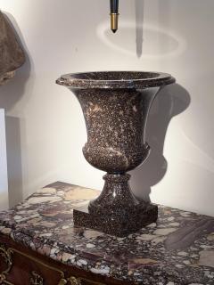 Grand Pair of Early 19th Century Swedish Blyberg Porphyry Campana Urns - 4736219