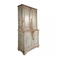 Grand Scale Green Painted Gustavian Cabinet - 4439404