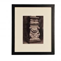 Grand Tour Albumen Photograph circa 1860 of Renaissance Carved Marble Pedestal - 3705096