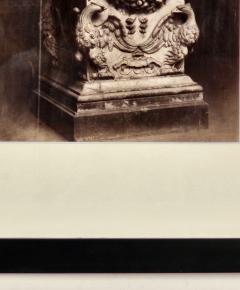 Grand Tour Albumen Photograph circa 1860 of Renaissance Carved Marble Pedestal - 3705098