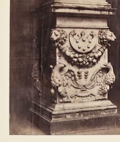 Grand Tour Albumen Photograph circa 1860 of Renaissance Carved Marble Pedestal - 3705099