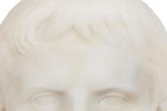 Grand Tour Antique Italian Carved Marble Bust of Young Caesar Augustus - 4435231