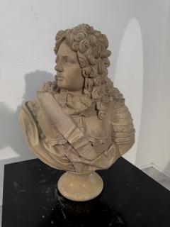 Grand Tour Carved Marble Bust of Louis XIV Italy 19th Century - 4310723