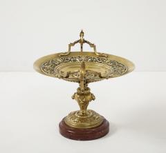 Grand Tour French Bronze Tazza With Rose Marble Base - 4132545