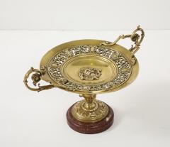 Grand Tour French Bronze Tazza With Rose Marble Base - 4132553