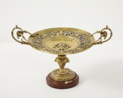 Grand Tour French Bronze Tazza With Rose Marble Base - 4132554