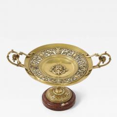 Grand Tour French Bronze Tazza With Rose Marble Base - 4133122