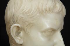 Grand Tour Italian Antique Marble Bust Sculpture Young Caesar Augustus  - 4804281