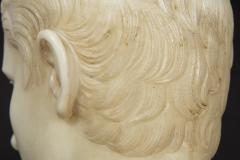Grand Tour Italian Antique Marble Bust Sculpture Young Caesar Augustus  - 4804282