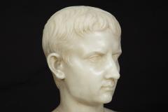 Grand Tour Italian Antique Marble Bust Sculpture Young Caesar Augustus  - 4804285