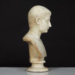 Grand Tour Italian Antique Marble Bust Sculpture Young Caesar Augustus  - 4804287