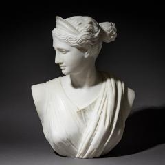 Grand Tour Marble Bust of Diana of Versailles 19th Century - 4543240