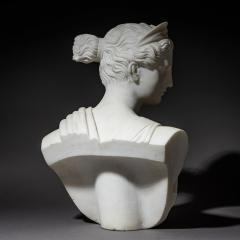 Grand Tour Marble Bust of Diana of Versailles 19th Century - 4543241