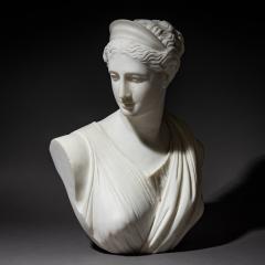 Grand Tour Marble Bust of Diana of Versailles 19th Century - 4543242