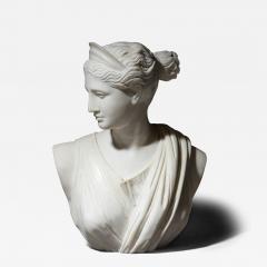 Grand Tour Marble Bust of Diana of Versailles 19th Century - 4545697