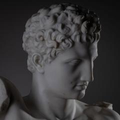 Grand Tour Marble Bust of Hermes of Olympia Italy - 4431148