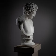 Grand Tour Marble Bust of Hermes of Olympia Italy - 4431153