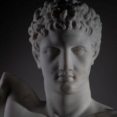 Grand Tour Marble Bust of Hermes of Olympia Italy - 4431156