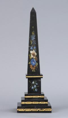 Grand Tour Painted Marble Obelisk - 1606486