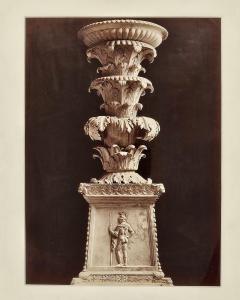 Grand Tour Photograph of Pedestal Italy circa 1870 - 3625666