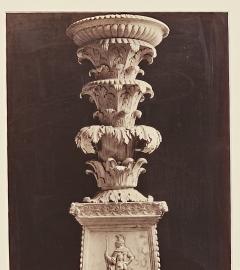 Grand Tour Photograph of Pedestal Italy circa 1870 - 3625669