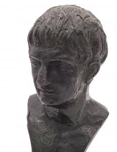 Grand Tour Small Bronze Bust of Emperor Severus Alexander Italy 19th century - 3895944