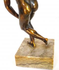 Grand Tour Souvenir Bronze Figure of Discobolus After the Antique by Myron - 2429235