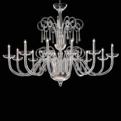 Grand Venetian Curls Murano Glass Chandelier in Clear Glass - 4629899
