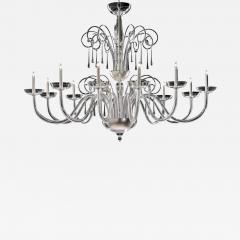 Grand Venetian Curls Murano Glass Chandelier in Clear Glass - 4634460