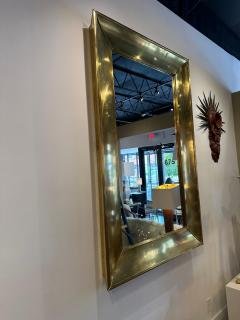 Grand Vintage Italian Brass Framed Mirror - 4637081