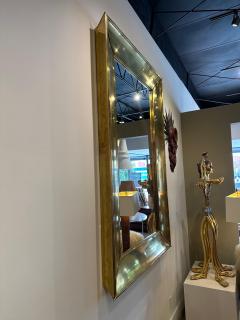 Grand Vintage Italian Brass Framed Mirror - 4637106