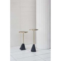 Granite and Steel Gold Top Side Table - 1784959