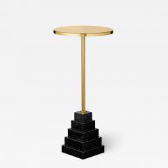 Granite and Steel Gold Top Side Table - 1785246