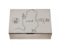 Grant MacDonald State of Qatar and Grant Macdonald a Rare Silver Humidor Box - 3036584