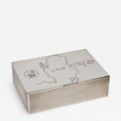 Grant MacDonald State of Qatar and Grant Macdonald a Rare Silver Humidor Box - 3037974