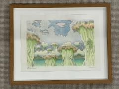 Graphite and Watercolor on Canvas by Danish Artist Peter Land - 2925757