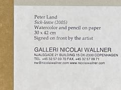 Graphite and Watercolor on Canvas by Danish Artist Peter Land - 2925765