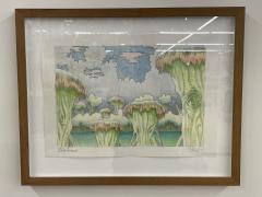 Graphite and Watercolor on Canvas by Danish Artist Peter Land - 2925768